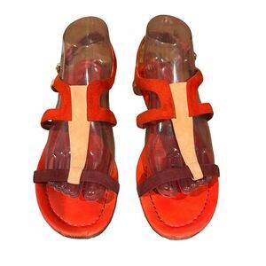 Sigerson Morrison Kimora Sandal Flats Red size 8.5